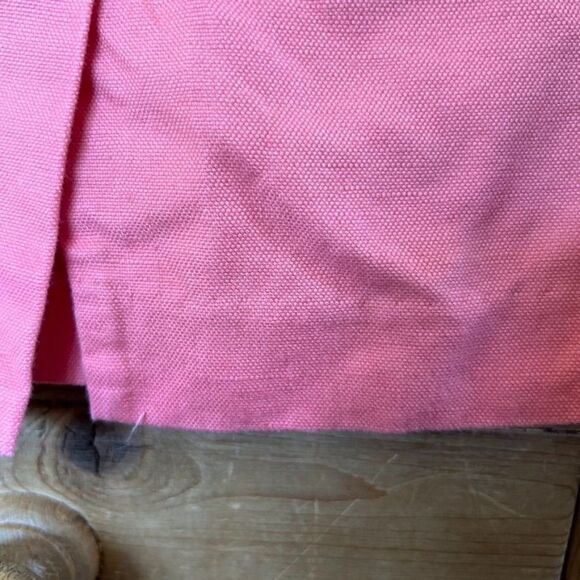 Boden 4 Regular Pencil‎ Skirt Red Pink White Fitted Colorblock Linen Blend Bow - Picture 10 of 12